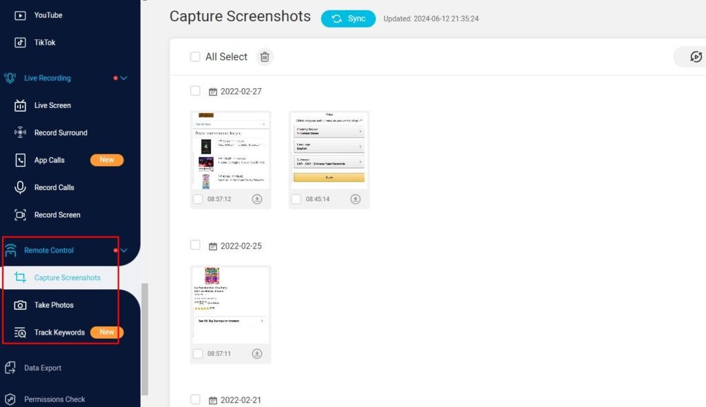 Screenshots Access