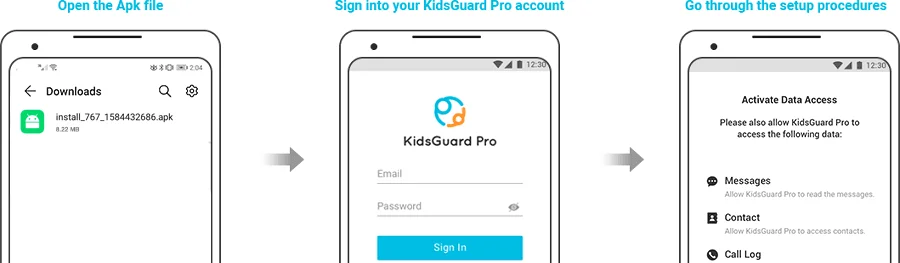 Download the KidsGuard Pro APK:
