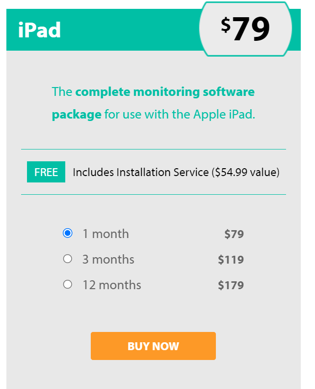 FlexiSPY Price for iPad