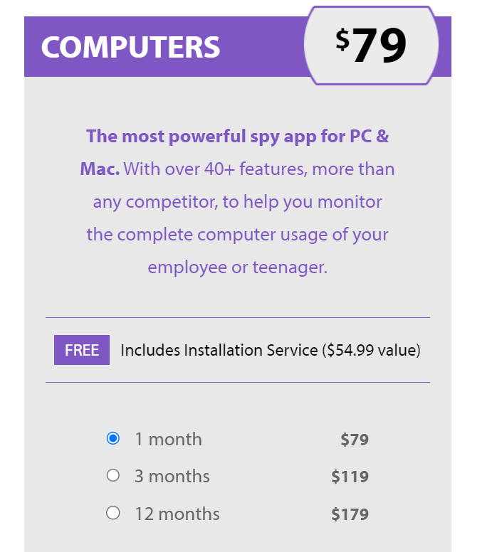 Price For Computers (PC & Mac)
