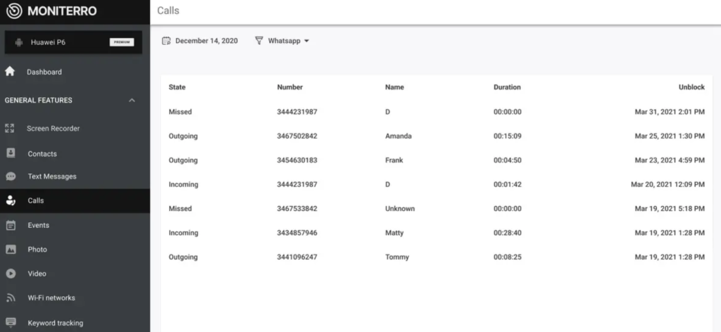 Call and Browser History Tracking