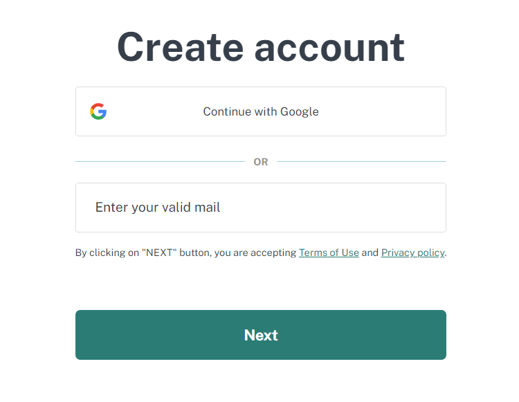 Create Your Account